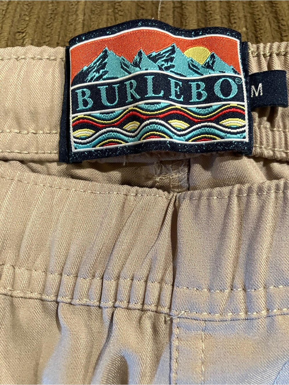 BURLEBO Men's Tan Stretch Chinos - Picture 2 of 5